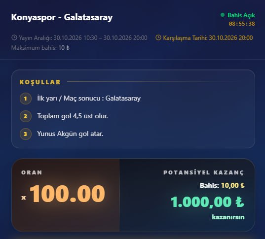 Padişahbet 100 oran özel oran