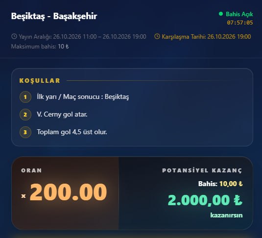 Padişahbet 200 oran özel oran