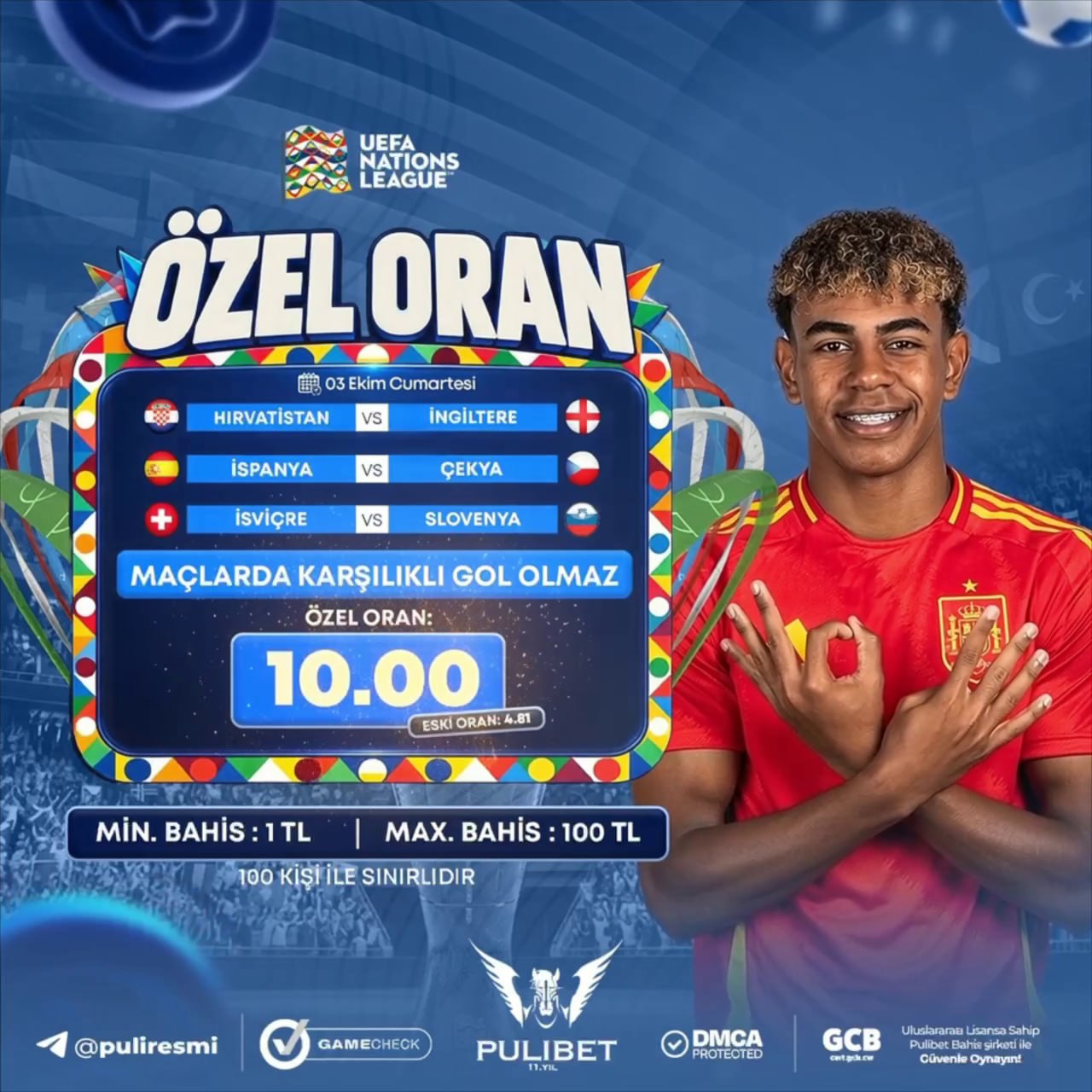 Pulibet 10 oran özel oran