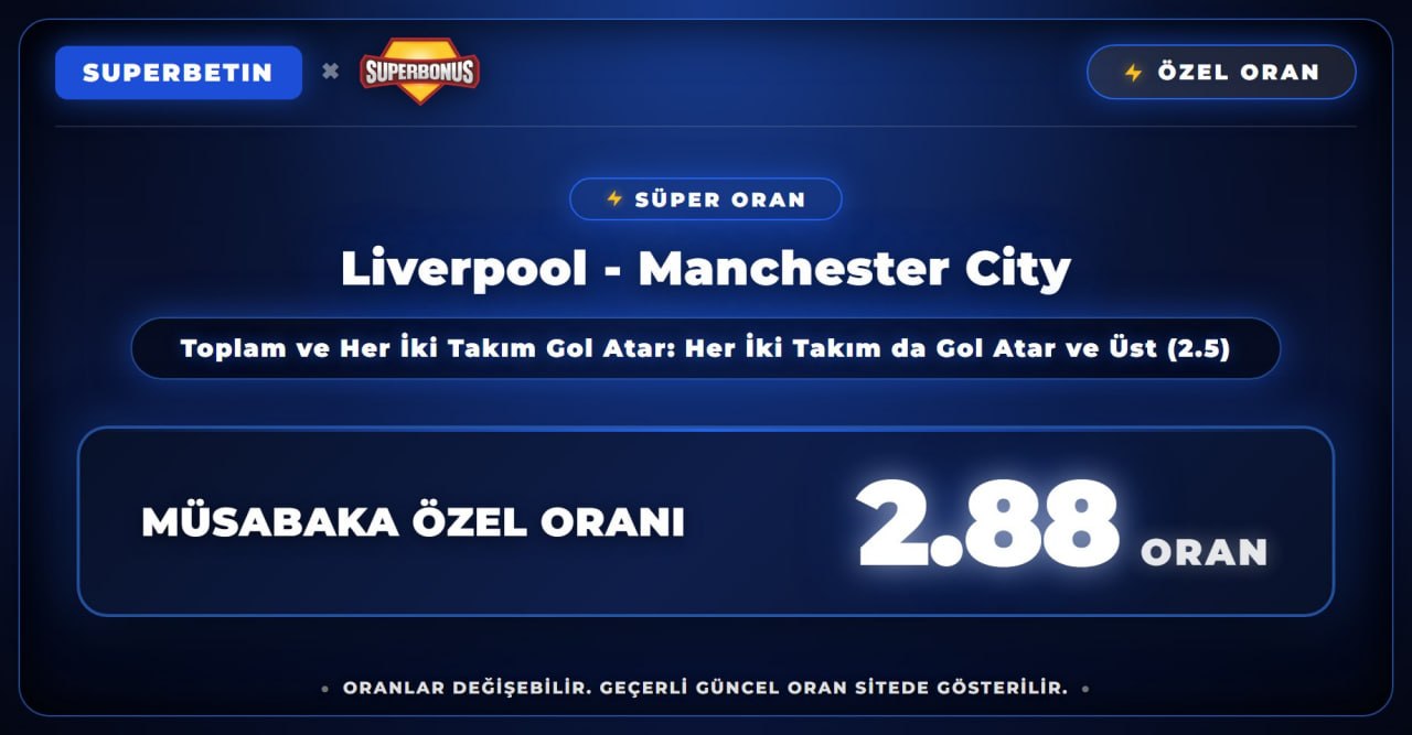 Superbetin 2,88 oran özel oran