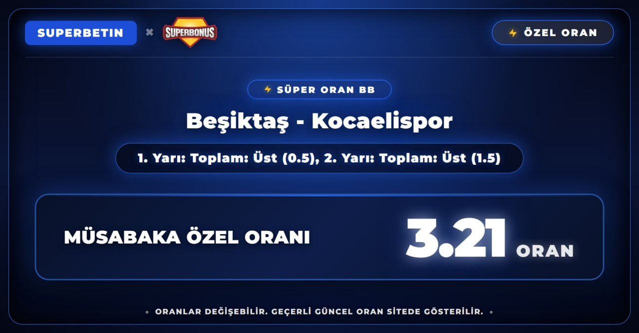 Superbetin 3,21 oran özel oran