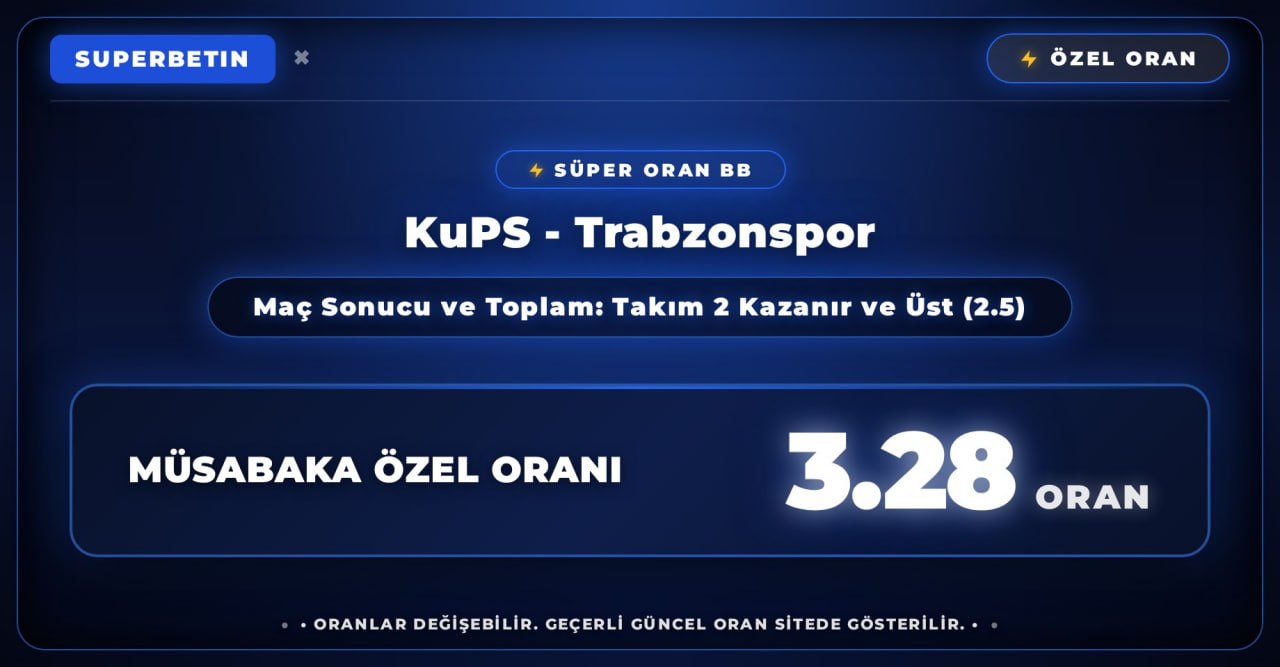Superbetin 3,28 oran özel oran