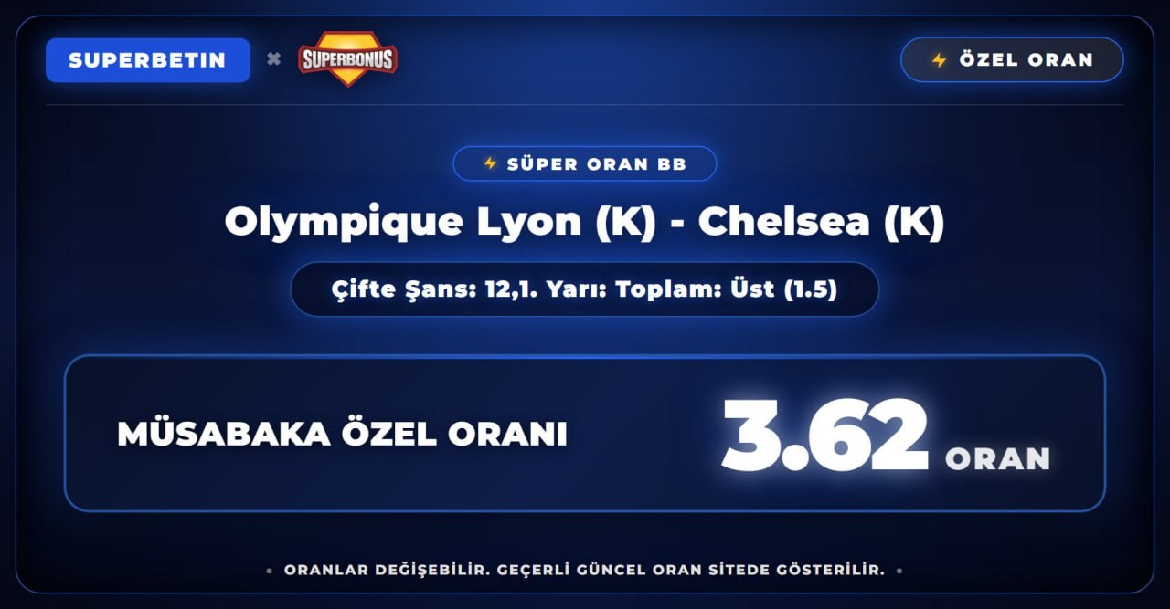 Superbetin 3,62 oran özel oran