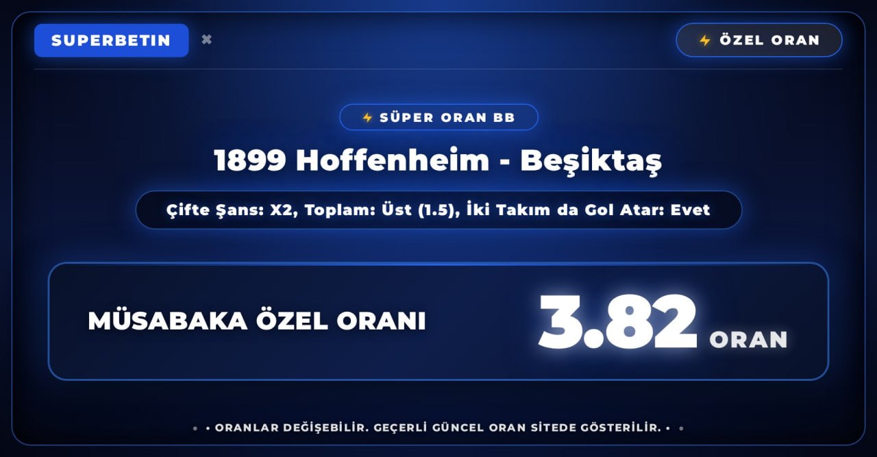 Superbetin 3,82 oran özel oran