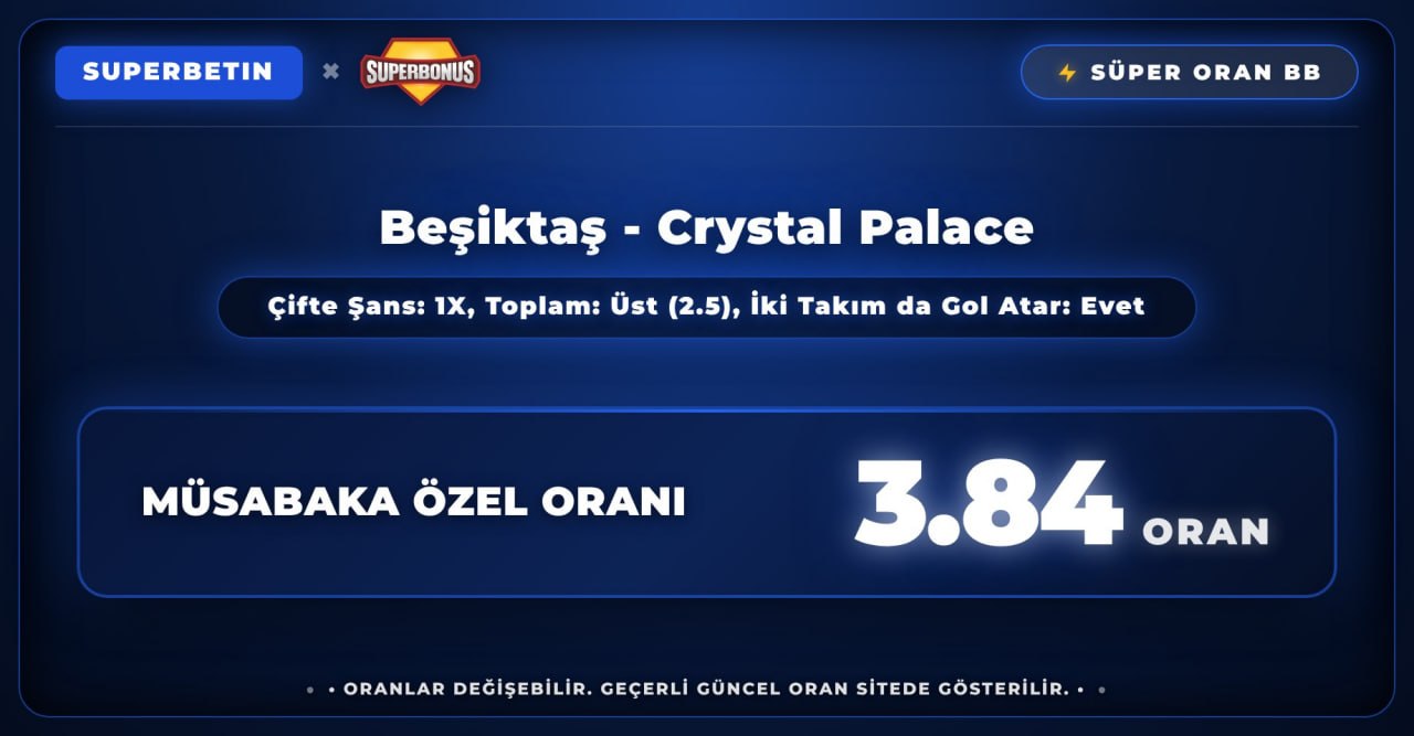 Superbetin 3,84 oran özel oran