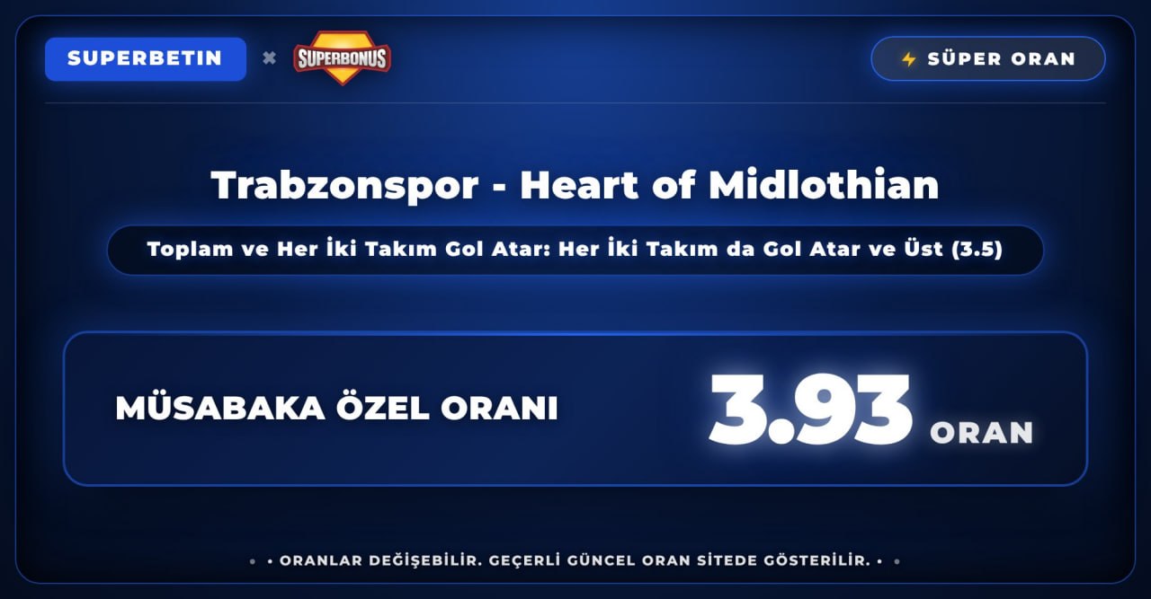 Superbetin 3,93 oran özel oran