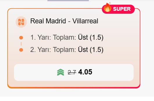 Superbetin 4,05 oran özel oran