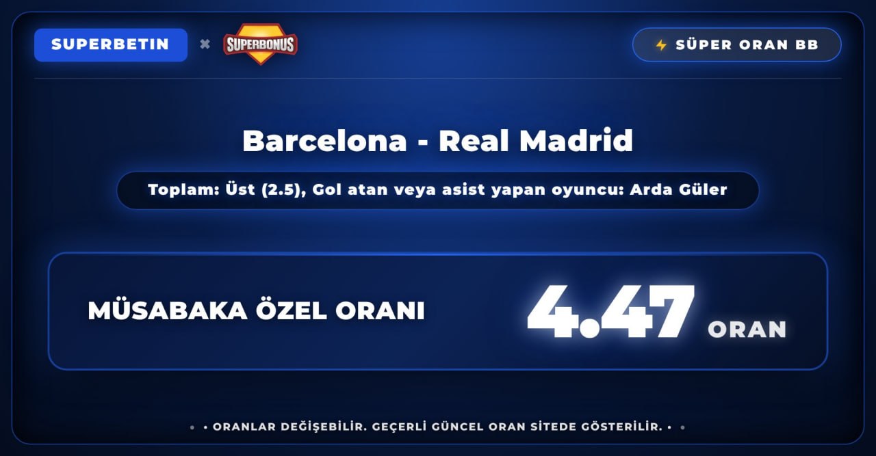 Superbetin 4,47 oran özel oran