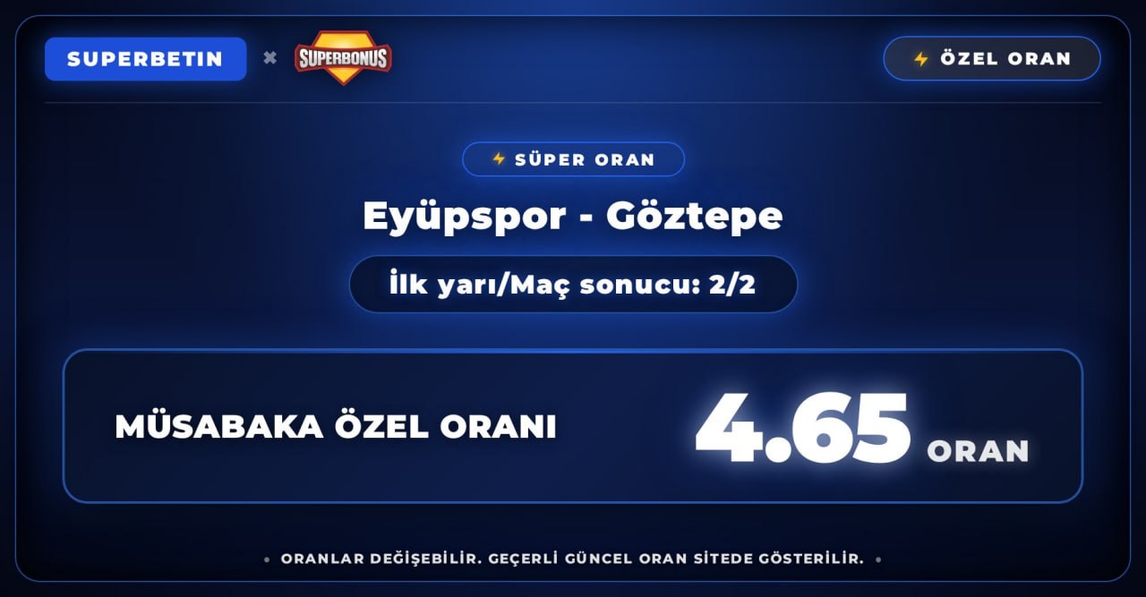 Superbetin 4,65 oran özel oran