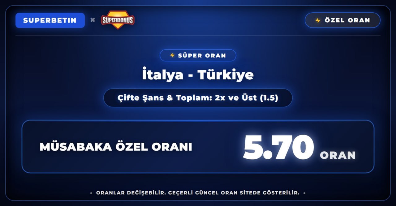 Superbetin 5,70 oran özel oran